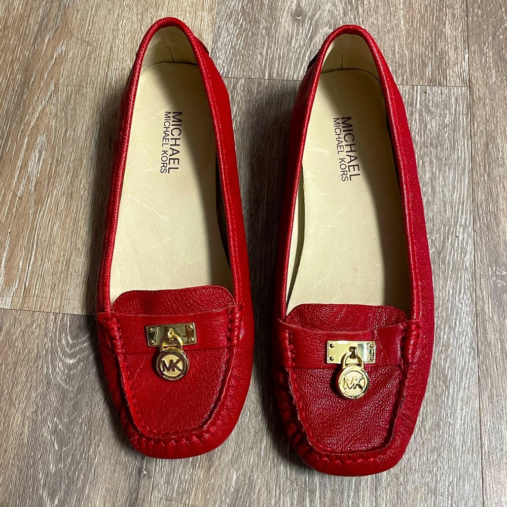 Michael Kors leather slip on flats size 7
